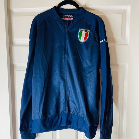 Navy Italia Olympics Golf Team Kappa Zip up Jacket Mens M - Picture 1 of 4